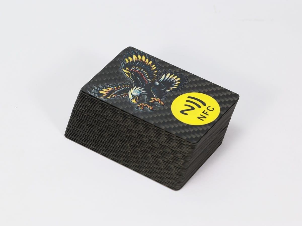 NFC Eagle Art Card – Carbon Fiber + NFC Chip | Artistic & Smart — carbon fiber close-up view 4