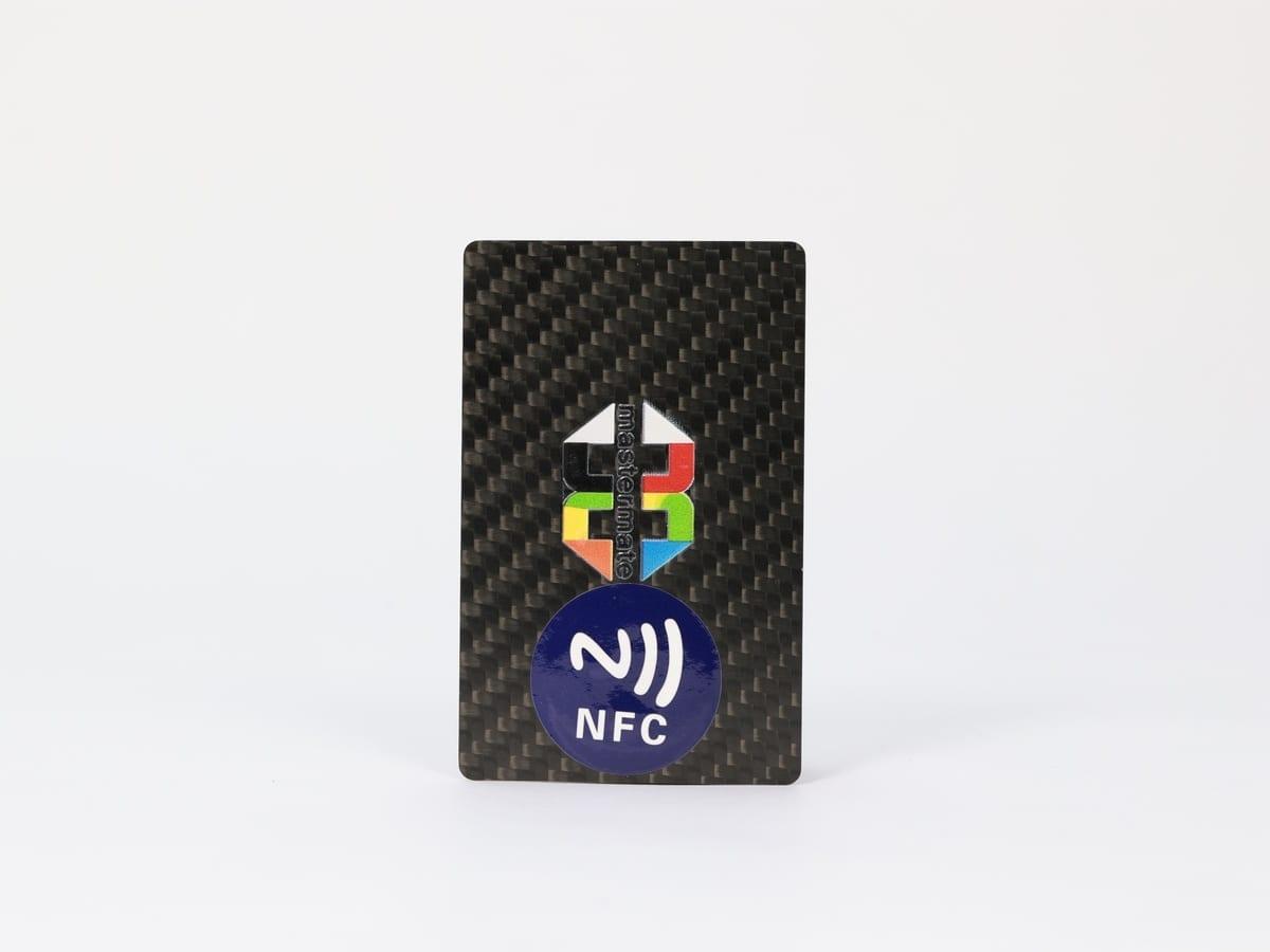 NFC Smart Business Card – Carbon Fiber + Wireless Tech | Tap to Share — carbon fiber close-up view 2