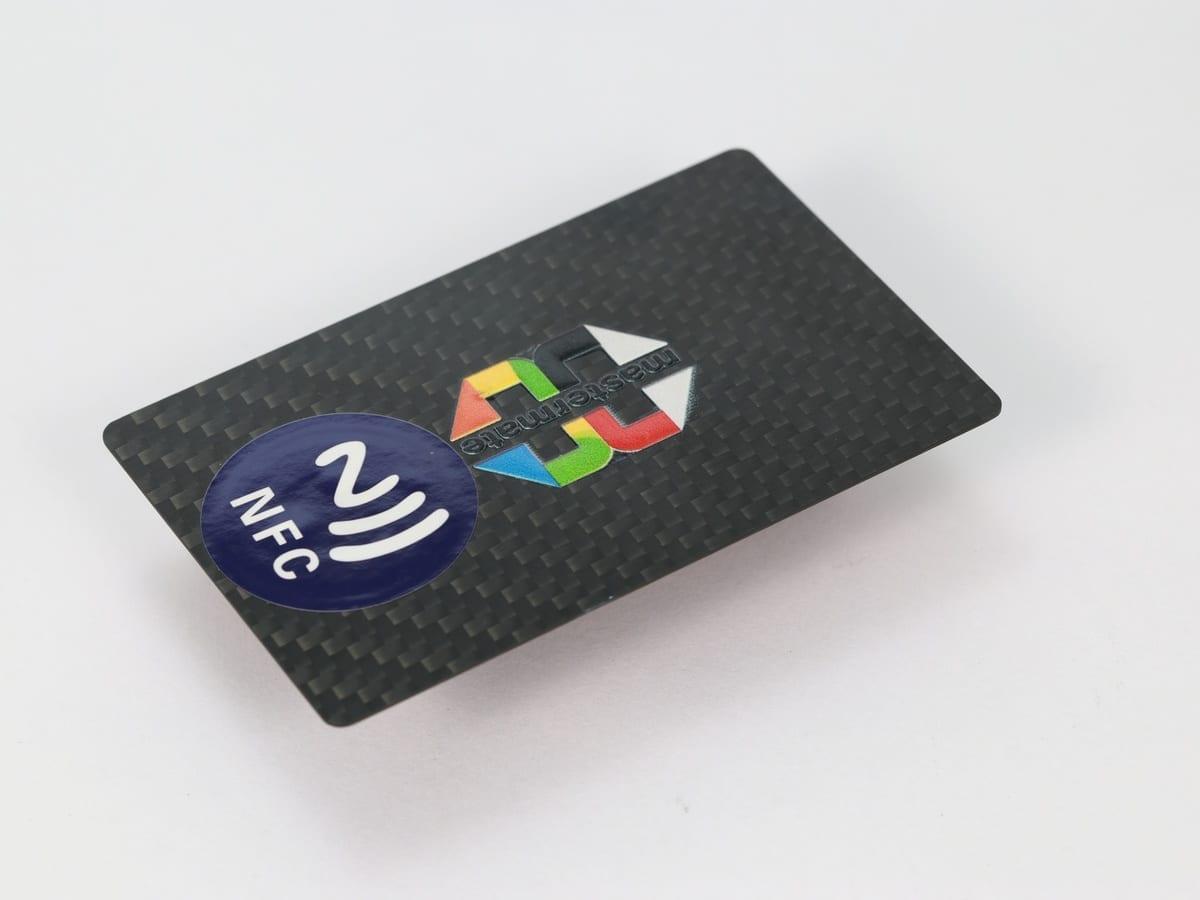 NFC Smart Business Card – Carbon Fiber + Wireless Tech | Tap to Share — carbon fiber close-up view 3