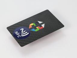 NFC Smart Business Card – Carbon Fiber + Wireless Tech | Tap to Share — carbon fiber product angle 3