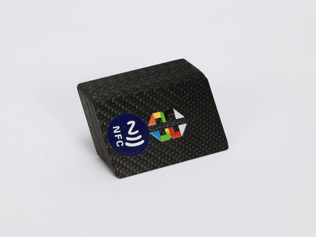 NFC Smart Business Card – Carbon Fiber + Wireless Tech | Tap to Share — carbon fiber close-up view 4