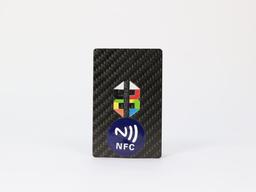 NFC Smart Business Card – Carbon Fiber + Wireless Tech | Tap to Share — carbon fiber product angle 1