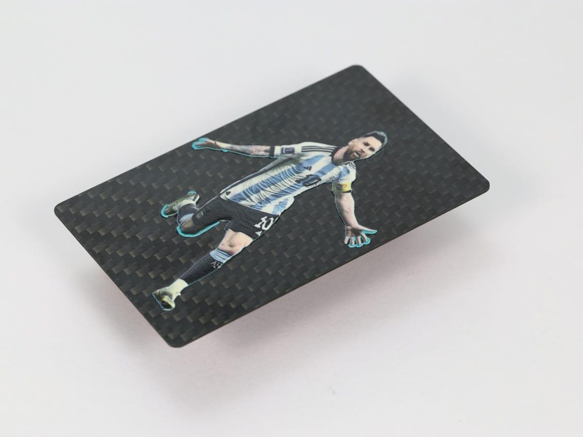 Sports Star Collectible Card – Carbon Fiber Premium | Museum Quality — carbon fiber close-up view 2