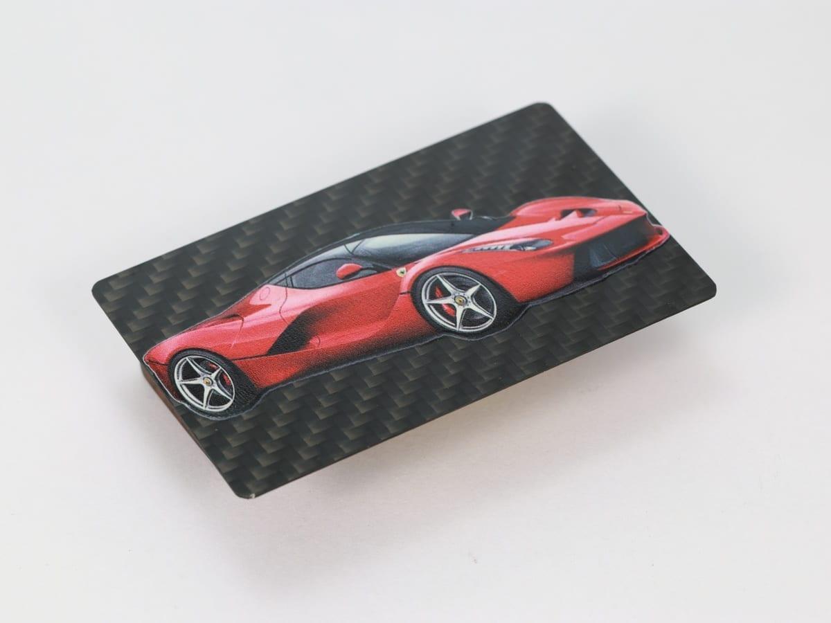 Supercar Brand Card – Carbon Fiber Weave Texture | Auto Enthusiast Edition — carbon fiber close-up view 4