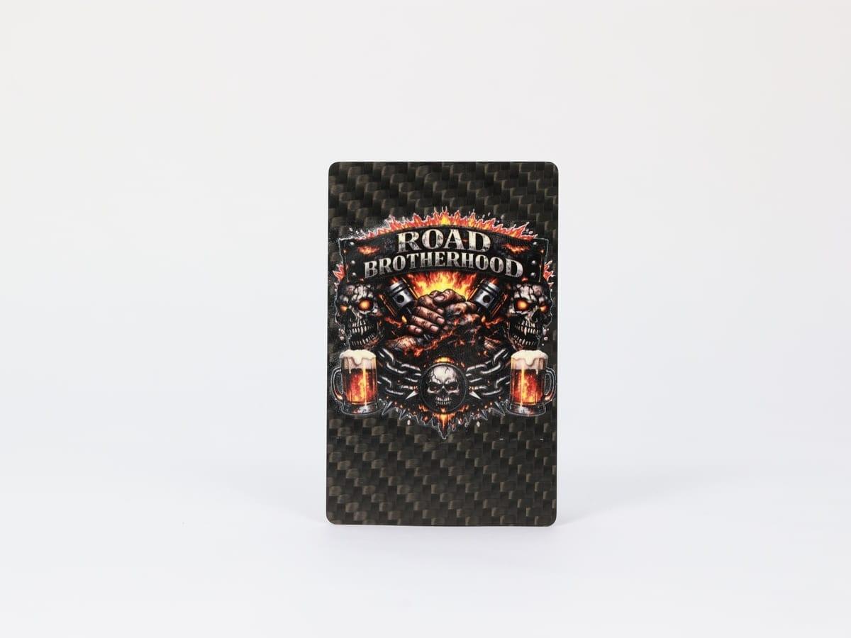 UV Full-Color Print Card – Vivid Carbon Fiber Base | Scratch Resistant — carbon fiber close-up view 2