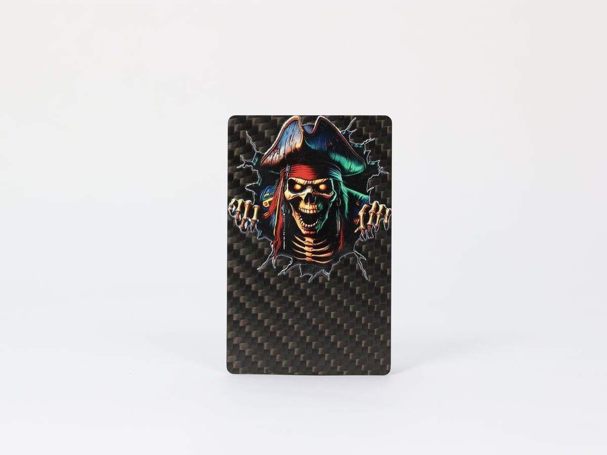 UV Full-Color Print Card – Vivid Carbon Fiber Base | Scratch Resistant — carbon fiber close-up view 3