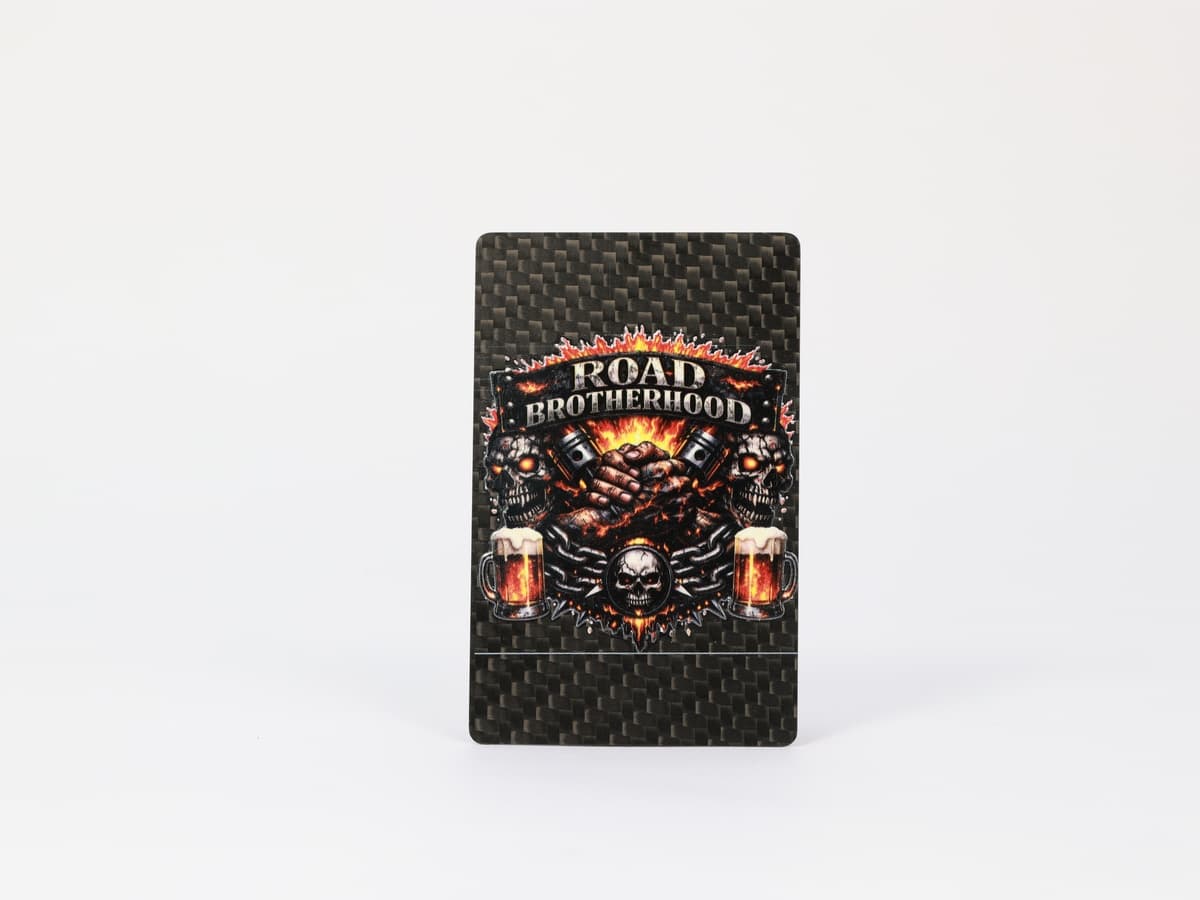 UV Full-Color Print Card – Vivid Carbon Fiber Base | Scratch Resistant