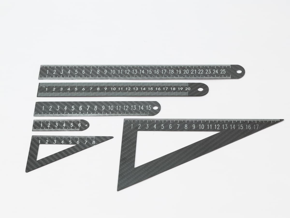 Carbon Fiber Ruler Set 5-Piece – Complete Toolkit | Gift Box Included