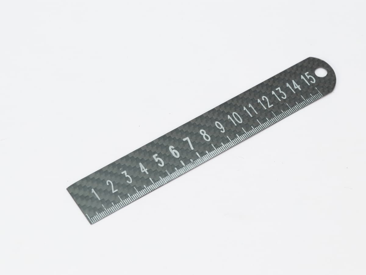 Straight Ruler 15cm – Carbon Fiber | Precision Laser-Cut Marks
