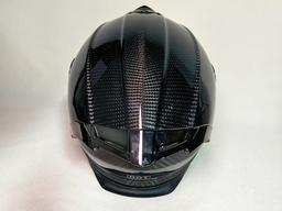Carbon Fiber Full-Face Motorcycle Helmet – 3K Twill DOT Certified | Custom Graphics Available — carbon fiber product angle 3