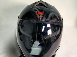 Carbon Fiber Full-Face Motorcycle Helmet – 3K Twill DOT Certified | Custom Graphics Available — carbon fiber product angle 5