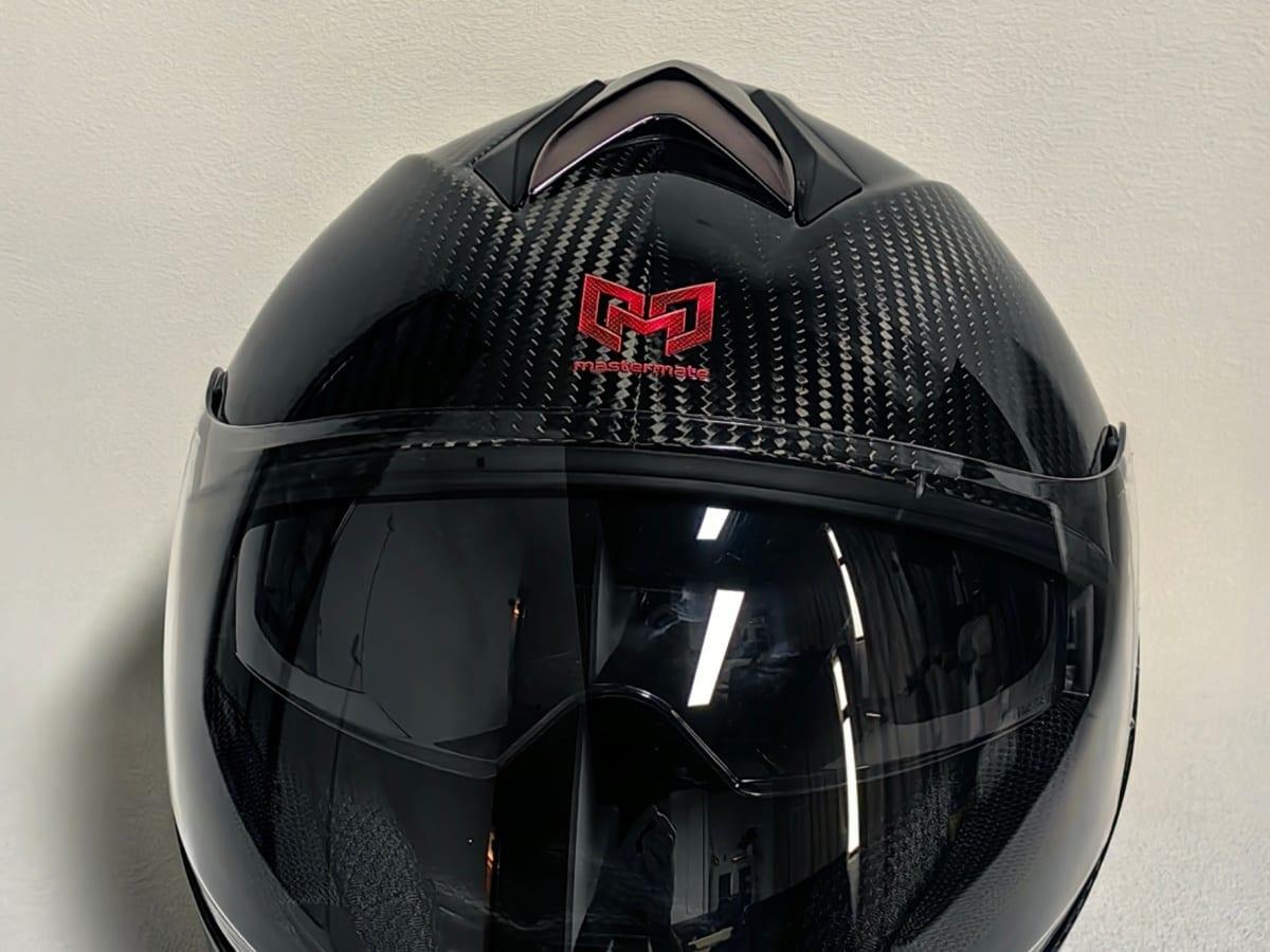 Carbon Fiber Full-Face Motorcycle Helmet – 3K Twill DOT Certified | Custom Graphics Available — carbon fiber close-up view 1