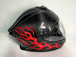 Carbon Fiber Motorcycle Helmet – Glossy Finish DOT Approved | Custom Graphics Available — carbon fiber product angle 5