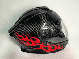 Carbon Fiber Motorcycle Helmet – Glossy Finish DOT Approved | Custom Graphics Available — carbon fiber product angle 4