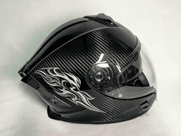 Carbon Fiber Motorcycle Helmet – Glossy Finish DOT Approved | Custom Graphics Available — carbon fiber product angle 3
