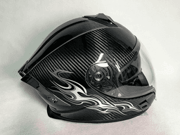 Carbon Fiber Motorcycle Helmet – Glossy Finish DOT Approved | Custom Graphics Available — carbon fiber product angle 2