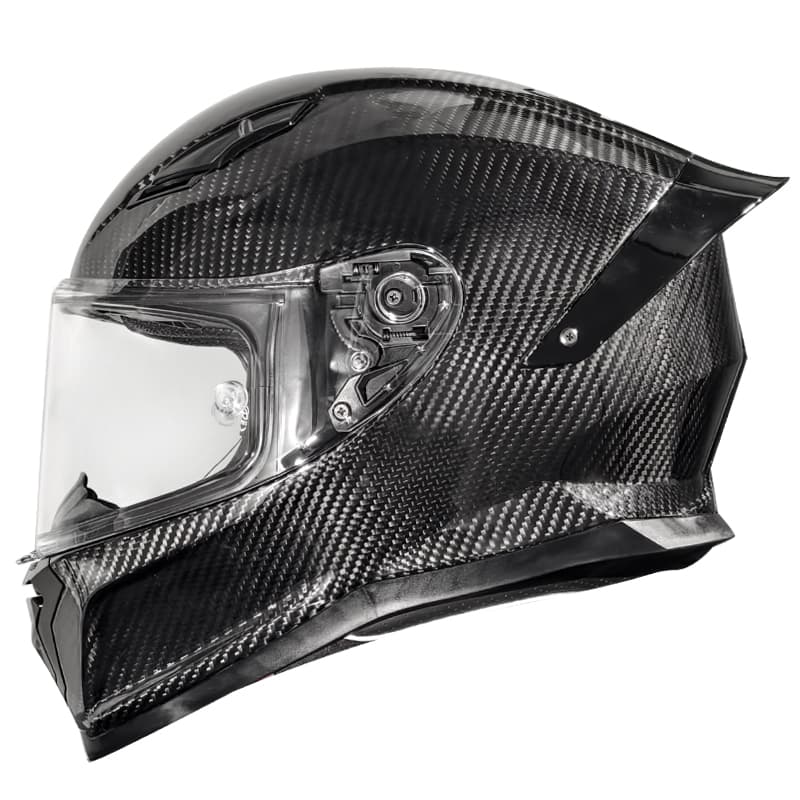 MT-30 Capacete Motocicleta Fibra de Carbono – Padrão 3K/12K/Forjado | Gráficos Personalizados — carbon fiber close-up view 1