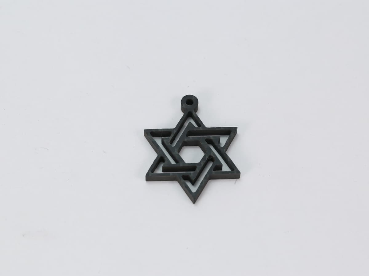 Carbon Fiber Cross Pendant – Ultra-Light 5g | Stainless Steel Bail