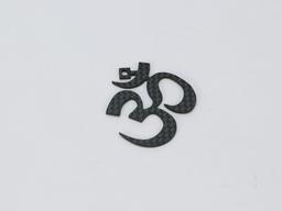 Carbon Fiber Om Pendant – Hypoallergenic & Waterproof | Spiritual Design — carbon fiber product angle 3