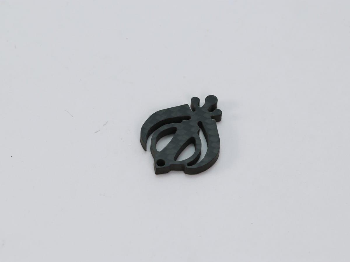 Custom Shape Pendant – Carbon Fiber | Your Logo or Design Engraved — carbon fiber close-up view 2
