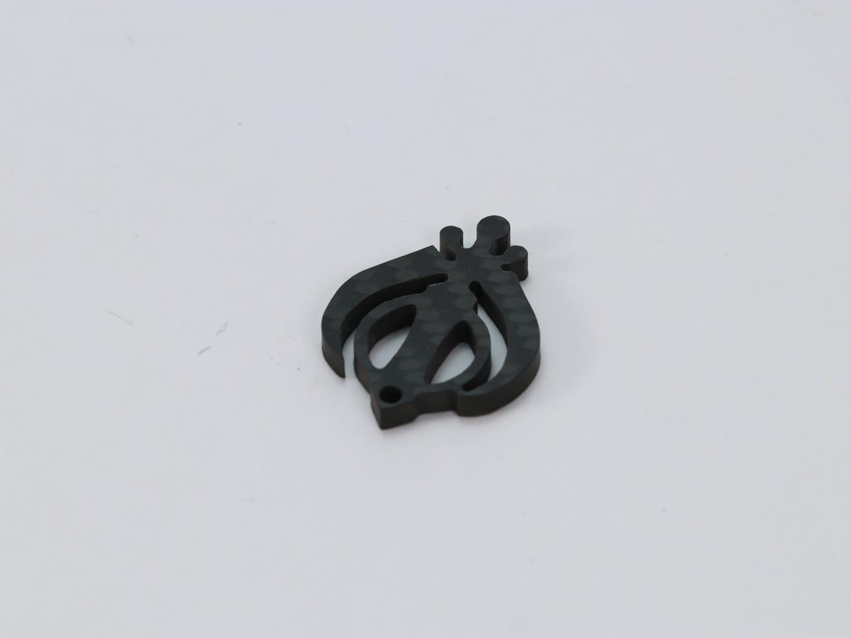 Custom Shape Pendant – Carbon Fiber | Your Logo or Design Engraved — carbon fiber close-up view 3