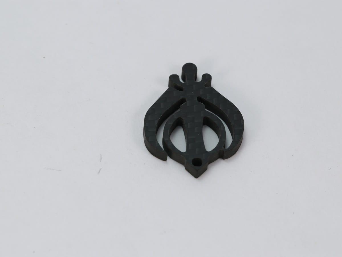 Custom Shape Pendant – Carbon Fiber | Your Logo or Design Engraved — carbon fiber close-up view 1