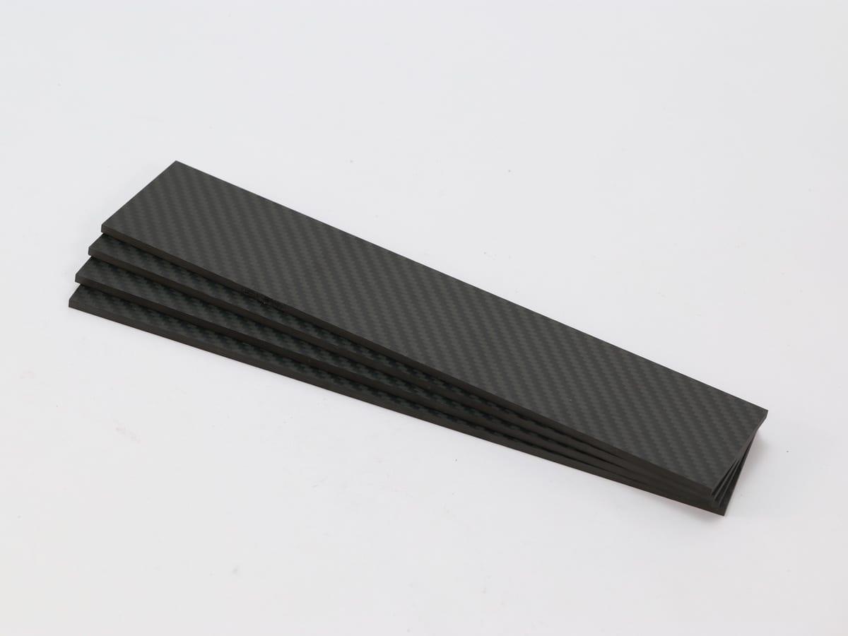 Carbon Fiber Sheet Strips – 3K Twill | Custom Cut to Size — carbon fiber close-up view 2