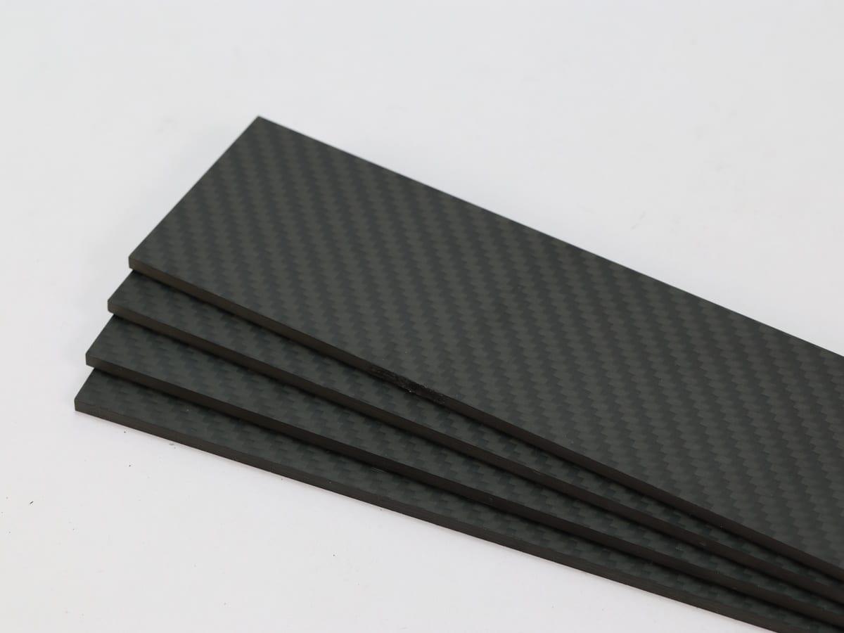 Carbon Fiber Sheet Strips – 3K Twill | Custom Cut to Size — carbon fiber close-up view 3