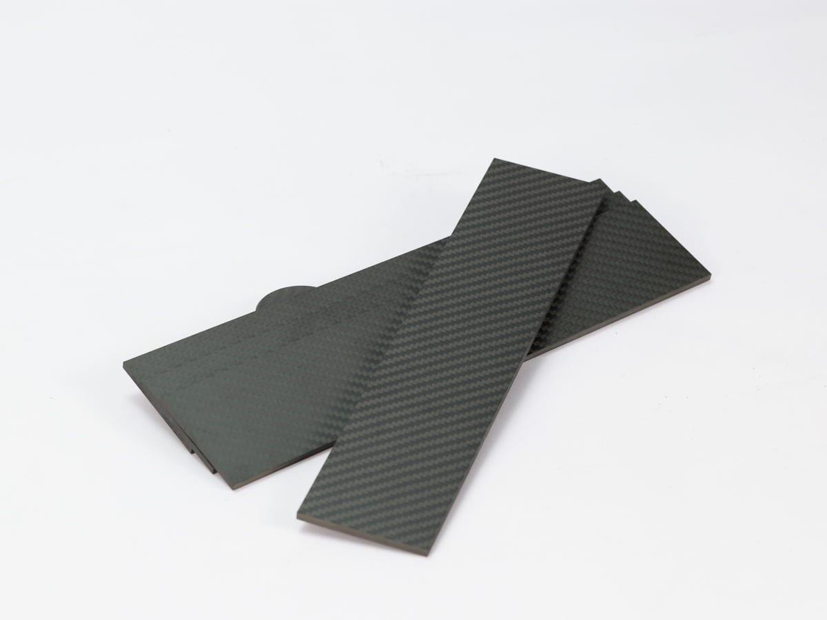 Carbon Fiber Sheet Strips – 3K Twill | Custom Cut to Size — carbon fiber close-up view 4