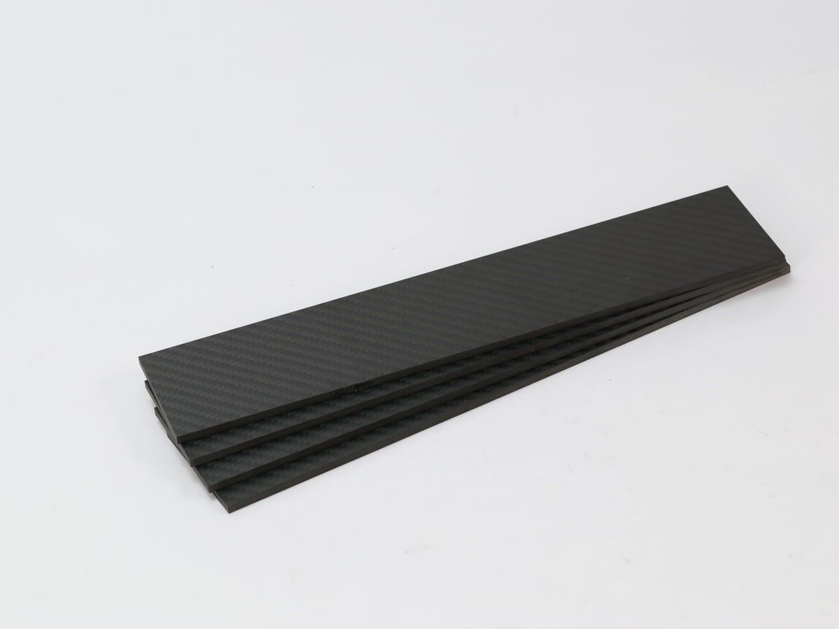 Carbon Fiber Sheet Strips – 3K Twill | Custom Cut to Size — carbon fiber close-up view 1