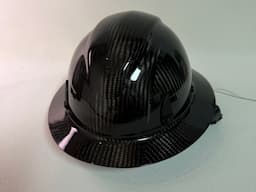 カーボンファイバー フルブリムヘルメット – 超軽量380g | ANSI/OSHA準拠 — carbon fiber product angle 6