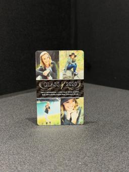 Carbon Fiber Graduation Card | 3D Embossed Gold Foil | Custom Waterproof Keepsake — carbon fiber product angle 3