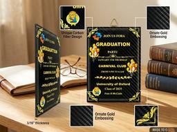 Custom Carbon Fiber Invitation Cards | Wedding, Party, Business Cards Manufacturer — carbon fiber product angle 2
