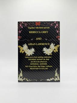 Custom Carbon Fiber Invitation Cards | Wedding, Party, Business Cards Manufacturer — carbon fiber product angle 4