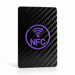 Custom Carbon Fiber NFC Card Manufacturer | Smart Business Cards with QR Code — carbon fiber product angle 2