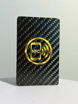 Custom Carbon Fiber NFC Card Manufacturer | Smart Business Cards with QR Code — carbon fiber product angle 4