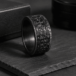 Carbon Fiber CNC Carved Rings | Precision-Crafted Lightweight Jewelry — carbon fiber product angle 3