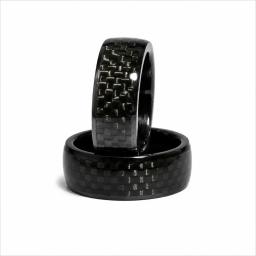 Custom Carbon Fiber NFC Ring – Personalized Smart Ring with Embedded NFC Chip — carbon fiber product angle 5