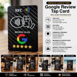 Custom Carbon Fiber NFC Google Review Card – Smart Tap Review Card for Businesses — carbon fiber product angle 3