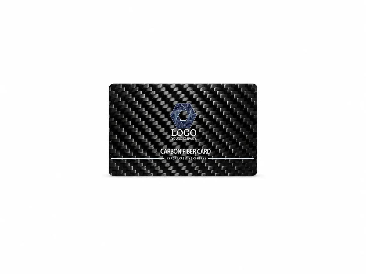 Custom Carbon Fiber Business Card Manufacturer | NFC, QR Code, UV Printing & Laser Engraving — carbon fiber close-up view 2