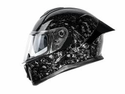 CF001 碳纤维摩托车头盔 – 3K/12K/锻造纹可选 | 可定制图案 — carbon fiber product angle 1