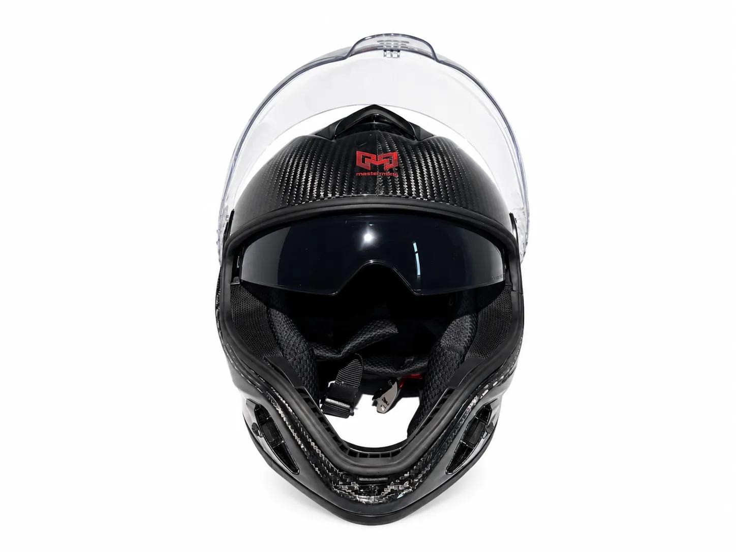 VR266 Casco Motocicleta Fibra de Carbono – Certificado EU ECE 22.06 | Sarga 3K | Personalizable