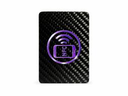 Custom Carbon Fiber NFC Card Manufacturer | Smart Business Cards with QR Code — carbon fiber product angle 1