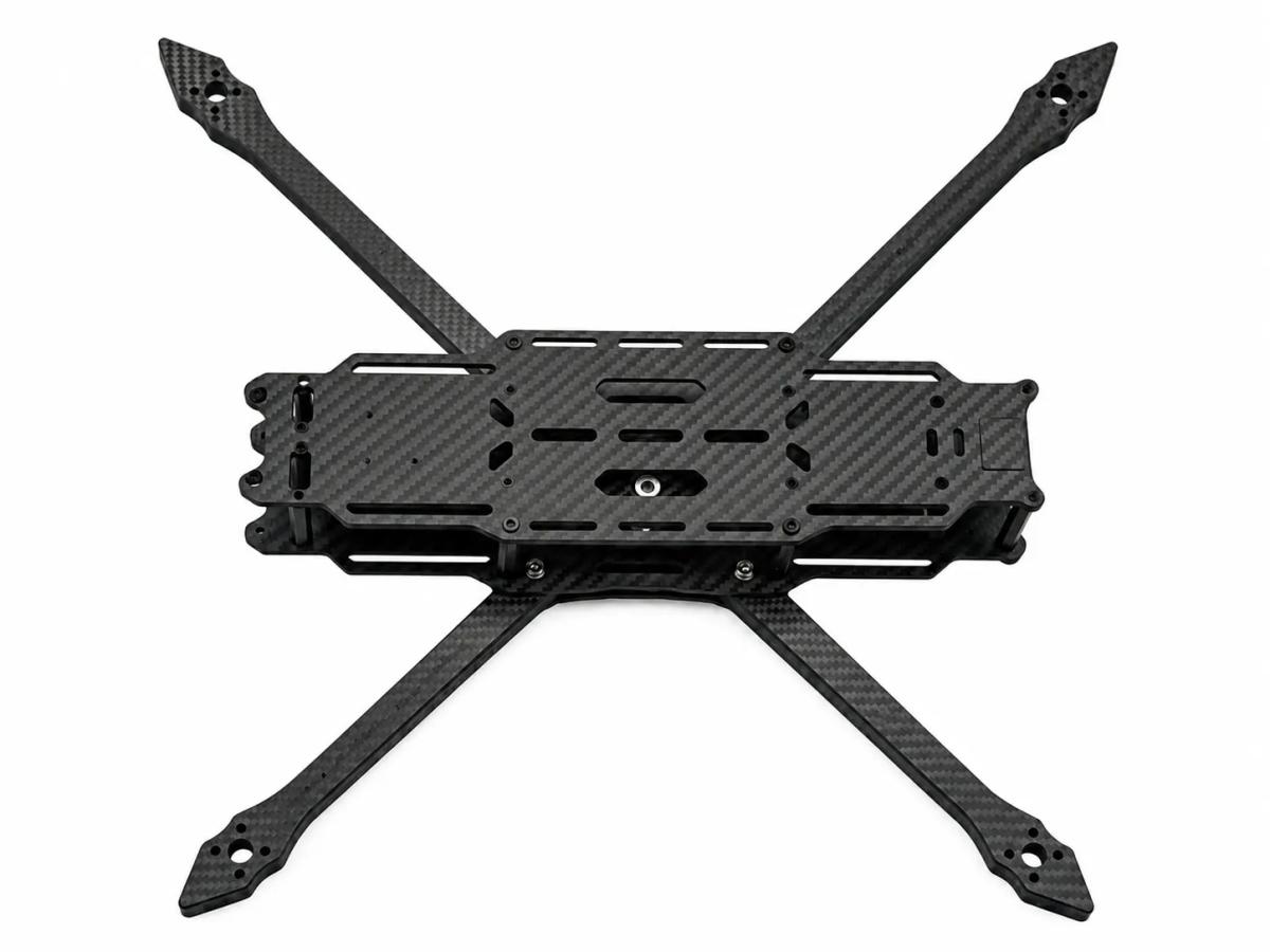 Custom Carbon Fiber FPV Drone Frame | Lightweight, High-Strength Composite Structure — carbon fiber close-up view 1