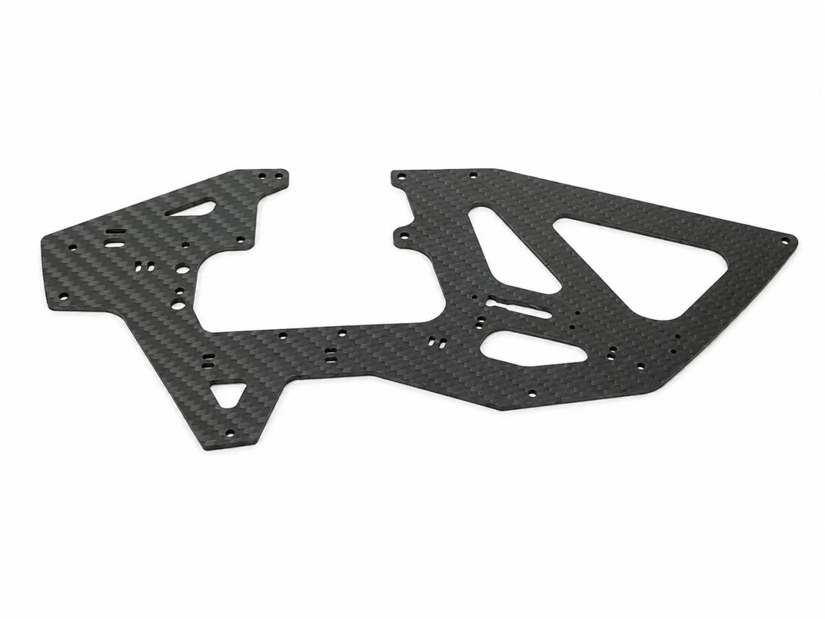 Placa Lateral Dron – Fibra de Carbono | Grado Competición — carbon fiber close-up view 1