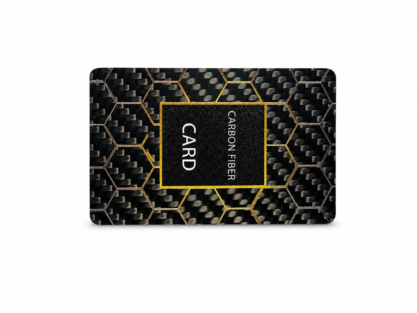 Glänzend-Vollfarbkarte – Kohlefaser + Hochglanz | Lebendige Farben — premium carbon fiber product detail