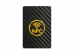 Carte Art Aigle NFC – Fibre de Carbone + Puce NFC | Artistique & Intelligent — carbon fiber product angle 1