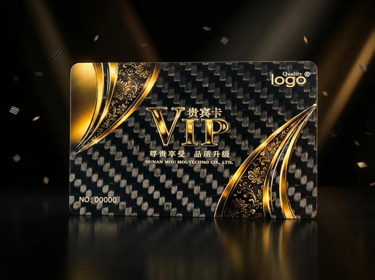 Custom Carbon Fiber VIP Cards | Luxury Membership Card Manufacturer — carbon fiber close-up view 3