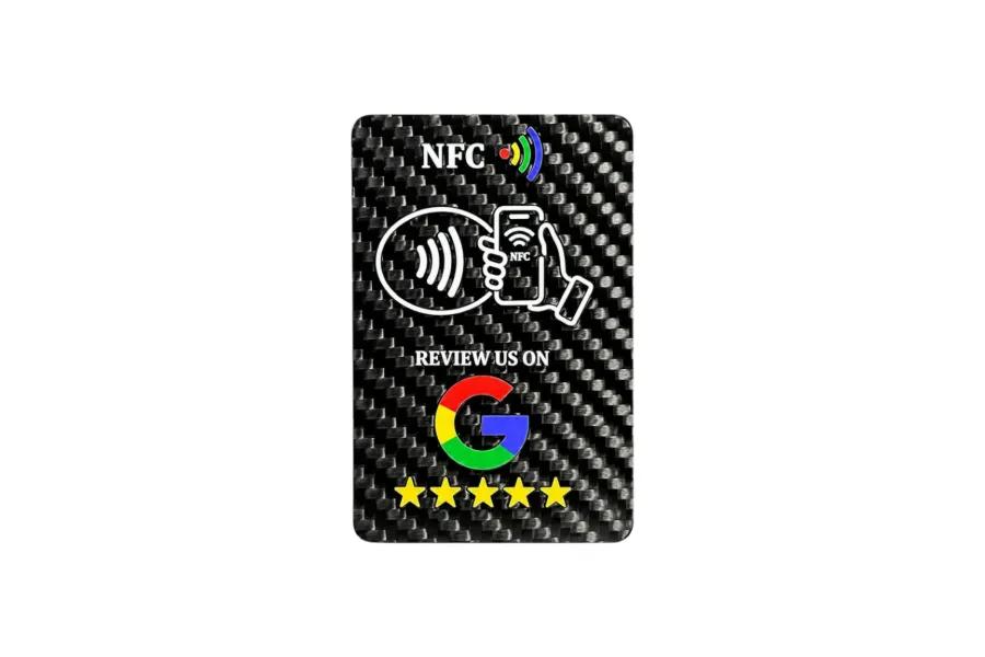 Custom Carbon Fiber NFC Google Review Card – Smart Tap Review Card for Businesses