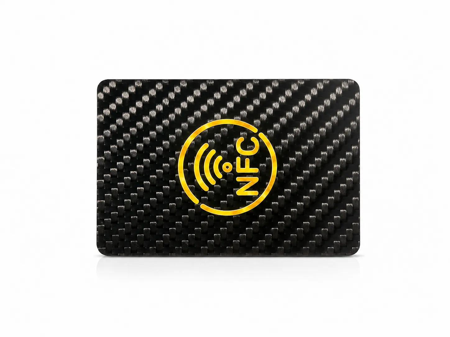 Custom Carbon Fiber NFC Card Manufacturer | Smart Business Cards with QR Code